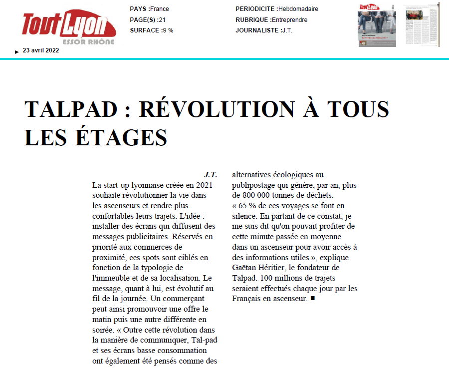 Tout Lyon : Révolution à tous les étages